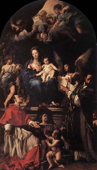 Carlo Maratti Madonna and Child Enthroned with Angels and Saints Norge oil painting art
